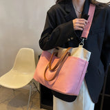 Mqtime Color Patchwork Canvas Shoulder Crossbody Bags Women Big Capacity Handbags Casual Fashion Big Shopping Bags for Female Tote Bag
