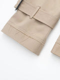  MQTIME  -  Women Casual Trench Outwear With Belt Vintage Solid Notched Neck Long Sleeve Jacket Autumn Fashion Lady Streetwear Coat
