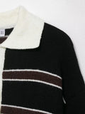  MQTIME  -  Women Fashion Striped Print Knitted Sweaters 2026 Star Same Style Long Sleeve Female Pullovers Elegant Chic Knitwear Top