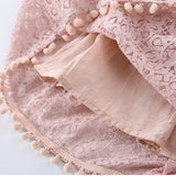 MQTIME  -  Girls Princess Summer Lace Flower Dress Baby Kids Causal Floar Cotton Lining Party Dresses Vestidos Formal Dress Child Clothing