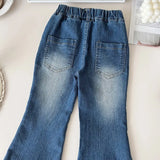 MQTIME  -  Kids Jeans Autumn Spring Girls Denim Pants Fall Princess Kids Baby Trousers 2 3 4 5 6 7Yrs