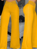 MQTIME  -  Women Pants Loungewear Spring Summer Hollow Fashion Ladies Trousers Solid Elastic Waist Wide Leg Pants Streetwear