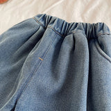 MQTIME  -   Boys Thick Fleece Jeans Pants Autumn Winter New Children Padded Warm Trousers Baby Casual Long Pants Baby Clothes
