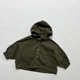  MQTIME  -  Autumn New Children Hooded Windbreaker Solid Boys Dolman Sleeve Zipper Jacket Fashion Girls Loose Coat Cotton Kids Clothes