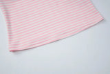 MQTIME  -  Sexy V-neck Striped Women's Tanks Chic Spaghetti Strap Waist-cinching Slim Fit Vest Elegant Summer Lady Daily Street Top