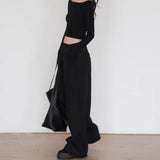 MQTIME  -   New Women American Color Block Yoga Pants Draped Loose Slim Wide Leg Straight Floor-Length Casual Outdoor Trousers
