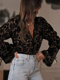  MQTIME  -  New Elegant Black With Buttons Semi-Sheer Embroidered Lace Top Sexy Cardigan Cuffs Tie Long Sleeve Shirt Summer Women's Clothing