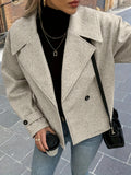 MQTIME  -  Solid Casual Loose Jacket Coats For Women 2025 Winter Vintage Women's Jackets Overcoat Autumn Female Coat Outerwears Tops