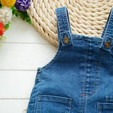 MQTIME  -  Children Kids Baby Boys Denim Pants Infants Girls Overalls Clothing Jumpsuits Jeans for 1-4 Years