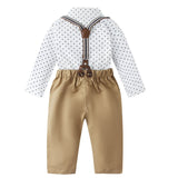 MQTIME  -  Birthday Boutique Set for 1 2 3 4 5 6 Kid Autumn Clothes Polka Dot Print Long Sleeve Shirt + Solid Pant Baby Cotton Suit Toddler