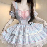 MQTIME  -  Handmade Girls Birthday Lolita Dress Trailing Princess Adult Party Dress Women Wedding High Quality Dress Photography Clothes