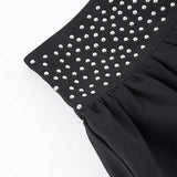 MQTIME  -  Elegant Low Waist Mid-length Skirt, Personalized Street Style Design, Hot Diamond Loose Drape Skirt