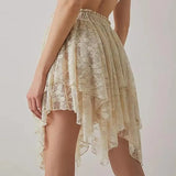 MQTIME  -  Spring/summer Women's Y2k Lace Skirt Lace Pleated Women's Skirt