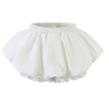 MQTIME  -  Fashion Elastic Low Waist Ruffles Swing Mini Skirts With Bud Shorts Underwear Lining Lace Cuff Skater Skirts Blue White Black