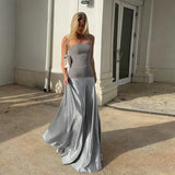  MQTIME  -  2026 Women's Sexy Long Dress Design Evening Dress Tube Top