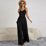 MQTIME  -  Women Rompers Summer New Ladies Casual Clothes Loose Linen Cotton Jumpsuit Sleeveless Backless Playsuit Trousers Overalls YSQ16