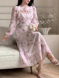  MQTIME  -  Elegant Women Luxury Formal O-Neck Maxi Dress Fashion Long Sleeve Evening Ladies Street Party Vestidos 2026 Spring Summer
