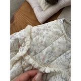 MQTIME  -  Girls Thickened Warm Jackets Kids Floral Cotton Coats Children Print Round Neck One Breasted Outerwear Toddler Fashion Parkas