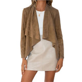 MQTIME  -  Women Jackets 2025 Spring Autumn Solid Color Turn-down Collar Coats for Female Vintage Cardigan Lady Fashion Outerwear