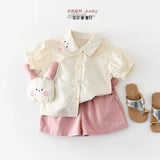 MQTIME  -  Summer New Baby Short Sleeve Shirts + Shorts 2pcs Suit Infant Girl Cute Rabbit Clothes Set Cotton Toddler Outfits
