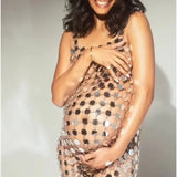 MQTIME  -  Maternity Sequin see through for photoshoot ~ Pregnancy dress ~Maternity accessories for photoshoot ~ Pregnancy props ~ maternit