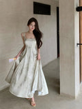 MQTIME  -  Vestidos De Mujer Maxi Dresses for Women Fashion Summer Backless Sling Robe Feme Embroidery Cotton Tunic Casual White Dress