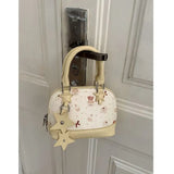  MQTIME  -  Fashion Cute Yellow Star PU Leather Kawaii Crossbody Bag Single Storage Bags Woman Bag Storage Bags Purses Handbags