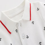 MQTIME  -  Baby Boy Clothes Suit with Hat Short Sleeves Boys Romper Outfits Cotton Set Printed Infant Kids Summer Clothing