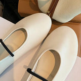 MQTIME  -  Retro Comfort Mary Jane Flat Shoes Autumn Slip On Ballet Women Shoes Fashion Shallow Ladies Casual Soft Sole Ballerina Shoe