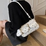 MQTIME  -  Retro American Circular Spots Fashion Messenger Bag Multi-pocket Large Capacity Crossbody Bags Shoulder Bag Woman Bags Purse
