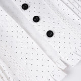  MQTIME  -  new polka dot printed bow lace-up breasted shirt casual slim long-sleeved top women