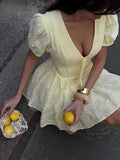 MQTIME  -  Summer New Sexy Waist Cinching Women Strap Dress Simple Embroidery Femalesolid Color Short Dresses