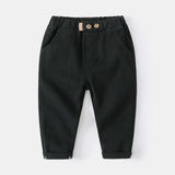  MQTIME  -  Spring Autumn Kids Boys Pant Versatile Solid Color Pure Cotton Toddler Boys Trouser Casual Mid Waist Little Boys Harem Pant