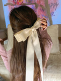 Mqtime Jennie's Oversized Bow Hair Clip For Girls Ballet Style Ribbon Spring Clip Headdress And Ribbon Edge Clip Hair Accessories