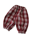 MQTIME  -  Children Boys Pant New Winter Plaid Thicken Warm Toddler Girls Jogger Pant Versatile Elastic Waist Kids Baby Boys Harem Pant