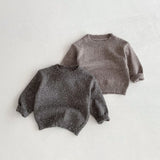 MQTIME  -  Autumn New Girls Long Sleeve Casual Sweater Cotton Baby Cotton Knit Pullover Children Colored Dots Sweater Kids Clothes