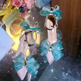 MQTIME  -  Lolita Cosplay Y2K Heels Pink Dreamy Bridal Wedding Shoes 2000S Heels High Quality Designer Luxury Shoes Elegant Women's Sandals