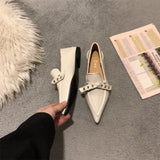 MQTIME  -  Fashion Pointed Toe Slip On Shoes Women Flat Loafer Casual 2024 New Arrivals Autumn Spring Flat Heel Office Work Footwear Shoes