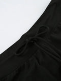 MQTIME  -  Women's Low Waist Drawstring Shorts Slim Fit Casual Knit Pants Sporty Bottoms for All Seasons, Comfortable Home Wear