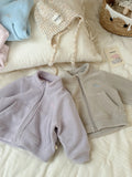  MQTIME  -  Winter New Children Fleece Coat For Boys Girls Long Sleeve Warm Jacket Baby Letter Embroidery Windproof Tops Kids Clothes