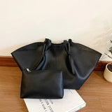 MQTIME  -  Women Shoulder Bag Solid Color Leather Simple Design Large Capacity Women Crossbody Multifunctiona Handbag