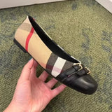 MQTIME  -  New Korean Style Women Ballet Flat Shoes Fashion Casual Double Buckle Comfort Low Heel Rubber Sole Daily Party Ladies Footwear