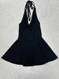 MQTIME  -  Rivets Swinging Collar Lace Up Halter Backless A-line Mini Dress Women Sexy Sleeveless Y2K Casual Streetwear Night Clubwear