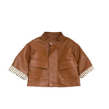 MQTIME  -  The Autumn and Winter New Children's Clothing Korean Style Boys and Girls Fashion Jacket Cotton Thickened Leather Jacket