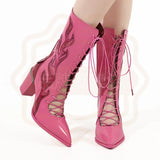 MQTIME  -  New Arrival Womens Shoes Fashion Pointed Head High Heel Boots for Woman Exquisite Motorcycle Boots Designer Shoes Botas De Mujer