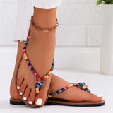 MQTIME  -  European and American Plus Size Flip Flops Fashionable Outdoor Summer New Comfortable Flat Bottomed Lazy Beach Slippers 43