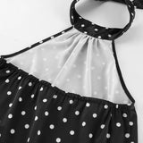 MQTIME  -  Polka Dot Sleeveless Backless Women Halter Top for Spring Summer Y2K Sexy High Street Hotgirl Slim Tops Fashion Party Vests