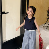 MQTIME  -  Summer New Girls Sleeveless Shirts Baby Girl Thin Cotton Lace Vest Children Loose Casual Tops Infant Blouse Kids Clothes