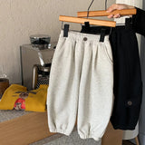  MQTIME  -  Girls Fleece Pant Solid Color Plus Kids Baby Boys Jogger Pant New Winter Casual Elastic Waist Toddler Boys Sport Pant