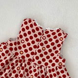 MQTIME  -  New autumn baby clothing, 0-3 year old girls, polka dot vest flower bud dress